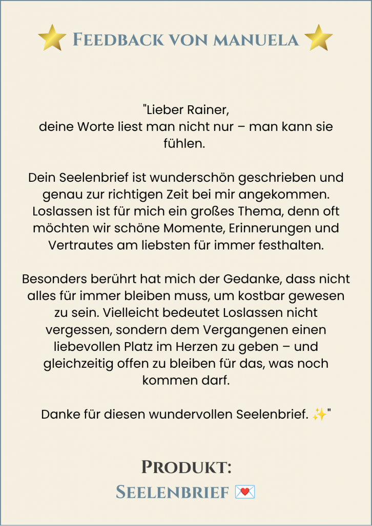 Feedback von Manuela